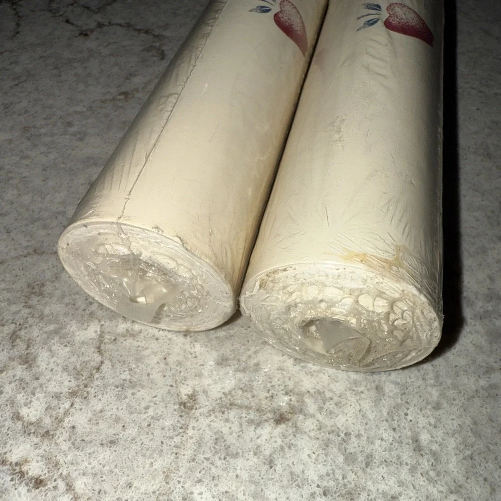 Vintage Sunworthy Wallpaper Cottage Apple 2 Double Rolls 55.4 Sq Ft Each NOS